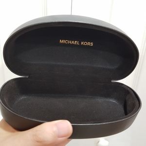 New MICHAEL KORS Hard Domed Brown Sunglasses Case Only